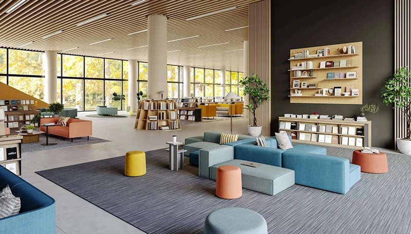 حل أثاث مكتبي لمكتبة Shenzhen Futian العامة