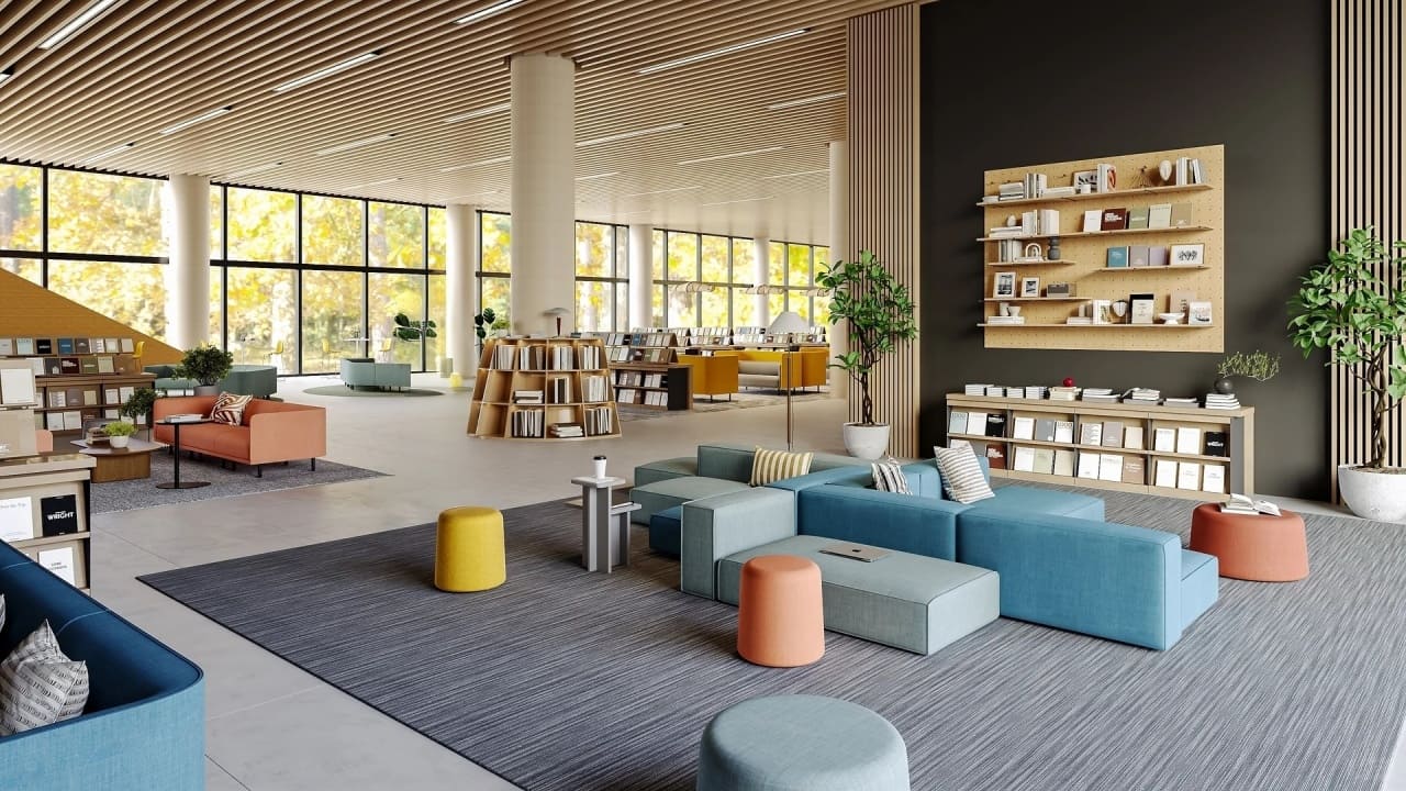 حل الأثاث المكتبي لمكتبة Shenzhen Futian العامة 