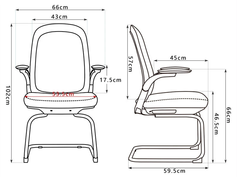 كراسي غرف الاجتماعات المكتبية الحديثة ذات مساند الأذرع القابلة للطي